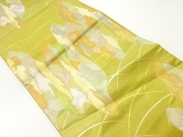 JAPANESE KIMONO / ANTIQUE FUKURO OBI / SILK / WOVEN GRASS